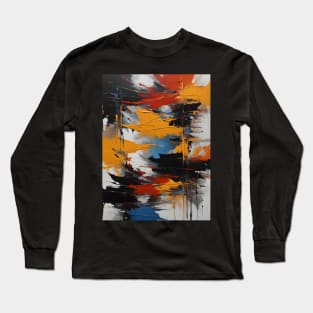 Autumn Leaves Abstract Action Long Sleeve T-Shirt